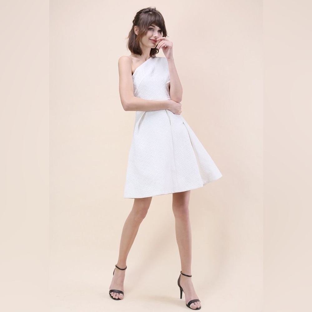 NWT - CHICWISH - "Dance All Night" One Shoulder Embossed Textured Dress. Fits XS
